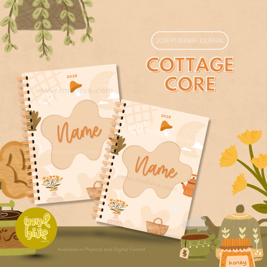 2026 Cottagecore Themed Personal Planner & Journal Hybrid