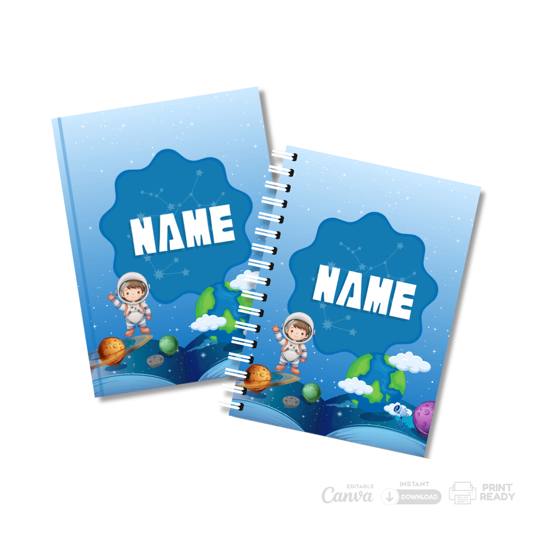 Baby Memory Keeper – Space Adventure Theme Kit (Canva Editable Templates + Commercial License)