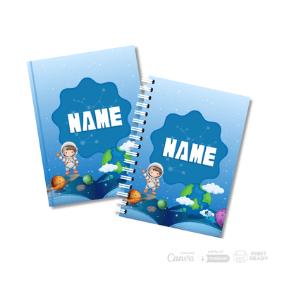 Baby Memory Keeper – Space Adventure Theme Kit (Canva Editable Templates + Commercial License)