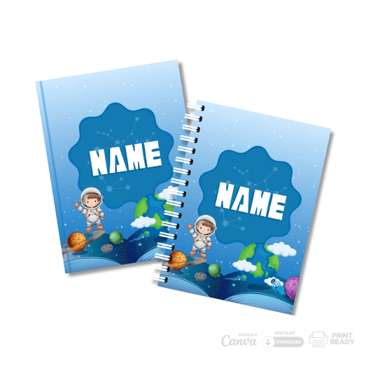 Baby Memory Keeper – Space Adventure Theme Kit (Canva Editable Templates + Commercial License)