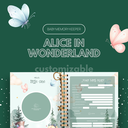 The Baby Memory Keeper: Alice in Wonderland Theme Kit