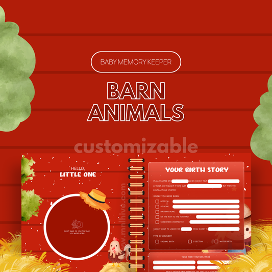 The Baby Memory Keeper: Barn Animals Theme Kit